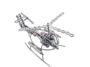 Hand Made Metal Wire Frame 3 Blade Helicopter Movable Blades (bin1) - Picture 1 of 3