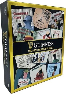 Rompecabezas Guinness 1000 piezas vintage posavasos con papel de aluminio acentuado | Juegos de pasatiempos nuevo en caja Foto 1 de 4