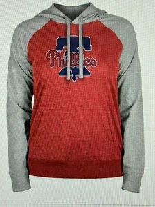 Philadelphia Phillies MLB Women's Lightweight Bi-Blend Hooded Sweatshirt Small - Picture 1 of 10