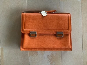 Vintage Antik Schulranzen 70er Jahre DDR, NEU, orange, Dachbodenfund - Bild 1 von 5