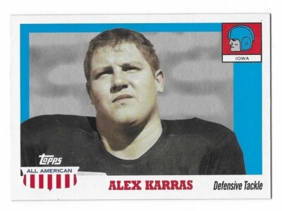 ALEX KARROS 2005 Topps All American Football # 63 Iowa Hawkeyes HOF NM - MT - Image 1 of 2