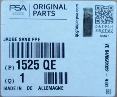 Sensor nivel combustible 1525QE 1525 GV Original Peugeot 207 Citroen C3 Foto 1 de 2