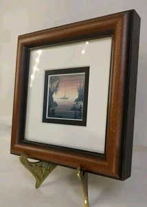 Pintura Original Miniatura Acrílico Firmada Prof. Diaquina artística Vancouver enmarcada - Imagen 1 de 7