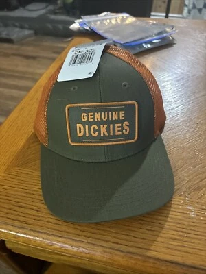 Genuino Dickies Snapback Tucker Sombrero Gorra Parche Verde y Naranja Nuevo con Etiquetas Foto 1 de 4