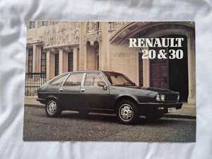Renault 20 & 30 UK Model Brochure 1981 20TL, 20LS, 20TS, 20LS, 20TS Auto, 30TX - Picture 1 of 4