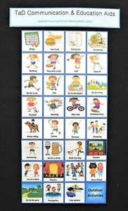 TARJETAS DE ACTIVIDADES AL AIRE LIBRE - Autismo TDAH Ayudas visuales SEN PECS Alzheimer Demencia - Imagen 1 de 34