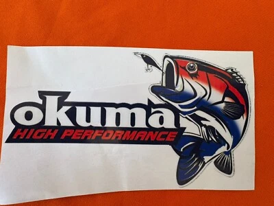 ADESIVOS PARA CAIXA DE PESCA OKUMA, Adesivos Impermeáveis LOGOTIPO ISCA EMPRESA DE PESCA - Imagem 1 de 3