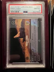 2024 Disney Lorcana EN 3 Pride Lands Enchanted #207 PSA 10 GEM MT - Picture 1 of 2