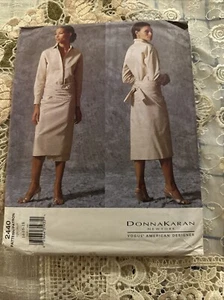 Vestido envolvente Vogue patrón de costura 2440 Donna Karan talla 14-16-18 sin cortar FF - Imagen 1 de 4