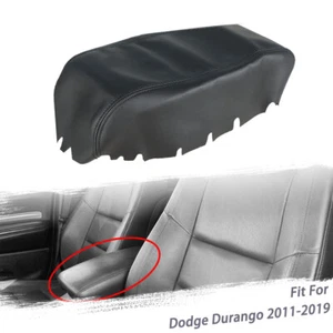 Black For Dodge Durango 2011-2019 Leather Center Console Lid Armrest Pad Cover - Imagen 1 de 7