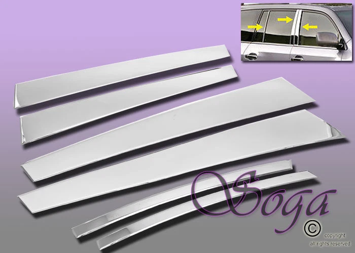 FIT 2007-2015 LEXUS LS460 CROMO PILAR B 6 PIEZAS MOLDURA DE POSTE DE PILAR ACERO INOXIDABLE Foto 1 de 1