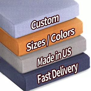 Colourtree Custom Size 2" Thick Bench Cushion Window Seat Cushion Indoor Outdoor - Picture 1 of 20