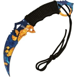 MTech Fixed Knife 4" Stainless Steel Karambit Blade Black Cord Wrapped Handle - Picture 1 of 1