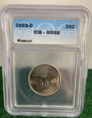 2003-D ICG-MS66 Missouri State Quarter - Image 1 of 4