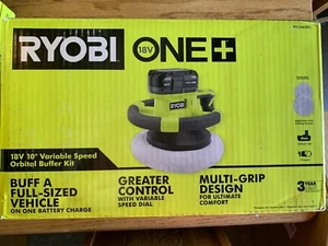 10" VARIABLE SPEED ORBITAL BUFFER KIT 18v Ryobi ONE+ w/ 4Ah battery & charger - Picture 1 of 5