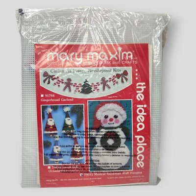Kit plástico punta aguja colgante pared muñeco de nieve musical Mary Maxim 79011 *LEER Foto 1 de 4