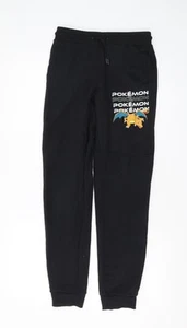 Pokémon Boys Black Jogger Trousers Size 14 Years - Picture 1 of 12