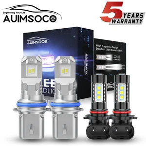 For 2010 2011 2012 Mitsubishi Galant 6500K LED Headlight Hi/Lo+Fog Light Bulbs - Picture 1 of 15