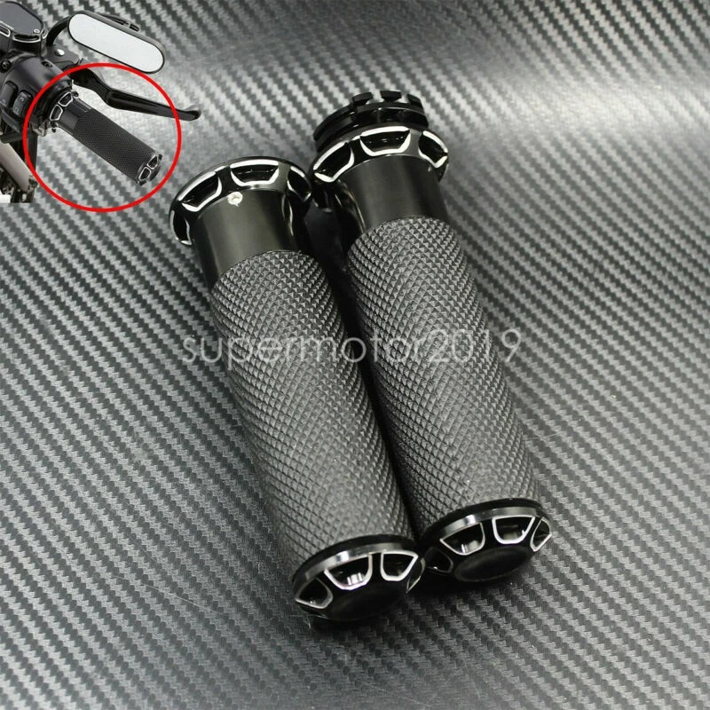 1" Motorcycle Hand Grips Handlebar Fit For Harley Touring Sportster Dyna Softail - Image 1 of 4
