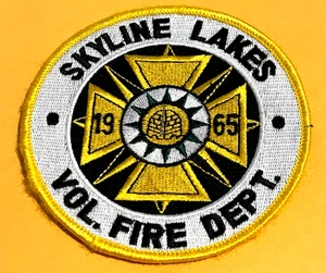 Patch New Jersey Skyline Lakes Volontari Vigili del Fuoco Ringwood mai usata - Foto 1 di 2