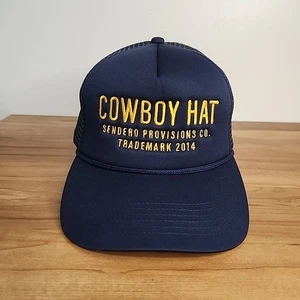 Sendero Provisions Co. Cowboy Trucker Snapback Hat Cap Blue - Picture 1 of 6