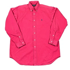 Ralph Lauren Blake Button-Down Hemd Herren Größe M Rosa Langarm Baumwolle - Bild 1 von 10