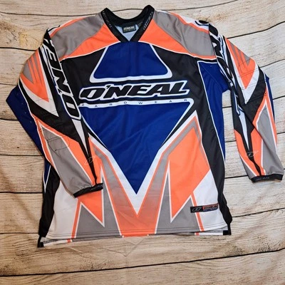 Camiseta deportiva O’Neal Motocross Racing MX para hombre XXL azul y naranja acolchada con codo Foto 1 de 4