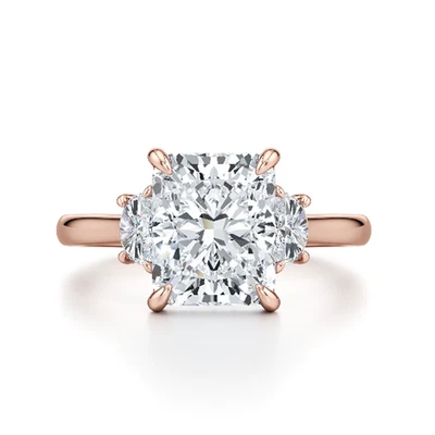 Women EngagementRing 1.30Ct IGI GIA Lab Grown Radiant Cut Diamond 14k Rose Gold - Image 1 of 4