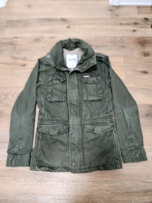 Superdry Hombre Chaqueta Militar Sherpa Fleece Abrigo Rookie Field M65 Verde Pequeño Foto 1 de 4