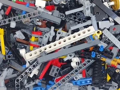 Lego 1 Lbs Pound Technic Pieces Parts Bricks Gears Pins Beams Bulk Lot - Image 1 of 2