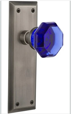 Almacén nostálgico. Cristal azul cobalto... ¡Nuevo, caja dañada!   Foto 1 de 4