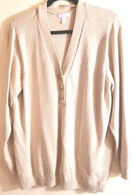 3X Suéter Charter Club Oro Crema Pullover Brillante Vacaciones Mujeres Plus Usado Foto 1 de 4