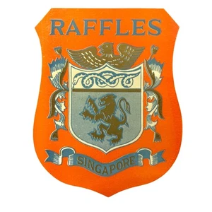 Raffles Hotel Singapore - Vintage Luggage Label 3.5" x 4.5" - Picture 1 of 2