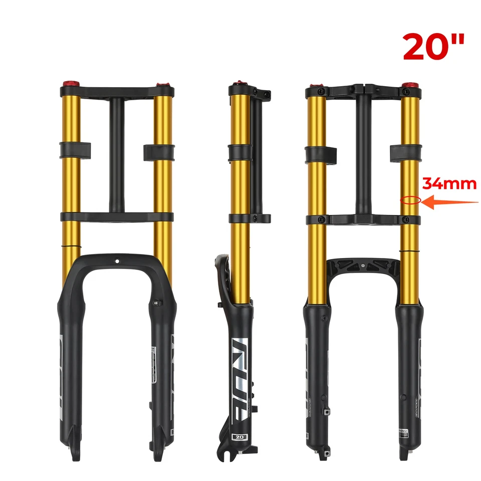 Horquilla delantera doble hombro Snow Fat Bike 20/26 pulgadas MTB E-bike Foto 1 de 4
