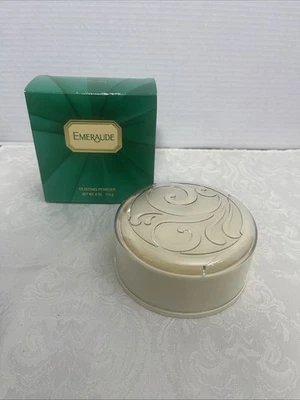 Polvo corporal y soplado COTY Emeraude de colección estuche blanco 4 oz con caja Foto 1 de 4