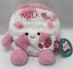 Bum Bumz Sunday the Strawberry Milk 7.5" Plush NEW BreakfastBumz BumBumz  #1 - Picture 1 of 6