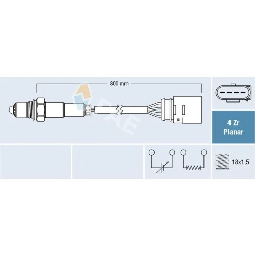 1x Sonde lambda FAE 77203 convient pour FORD PORSCHE VAG VW AUDI - Photo 1/1