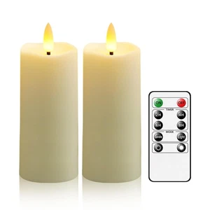 Velas, velas de plástico impermeables para exteriores sin llama, con control remoto y... - Imagen 1 de 6