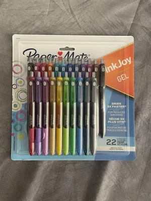 Paper Mate InkJoy 22只装凝胶笔0.7毫米中尖多色 — 第 1/3 张图片