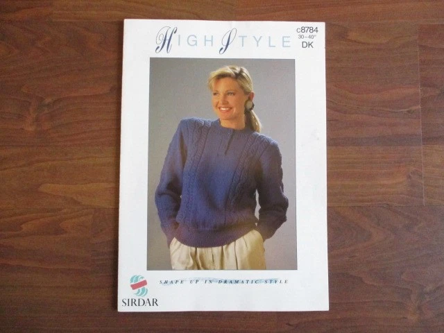 Vintage Women's Sweater 30 - 40 inch DK Knitting Pattern - Sirdar c8784 - Image 1 of 1