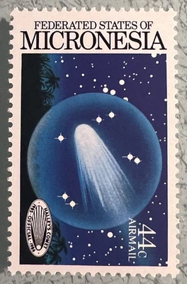 Micronesia 1986 44¢ Correo Aéreo Halley’s Comet MNH Astronomía Espacio Scott #C4 Foto 1 de 2