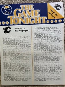 Inserto del programa Buffalo Sabres 11-04-81 vs Calgary Flames at THE AUD - Imagen 1 de 2