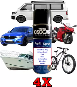 4x Spray Paint Custom Mixed Basecoat By Car Registration Reg VIN Plate Chassis - Picture 1 of 1