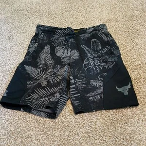 Under Armour Project Rock Blood Sweat Respect Hawaiian Shorts Boys Size Large - Picture 1 of 4