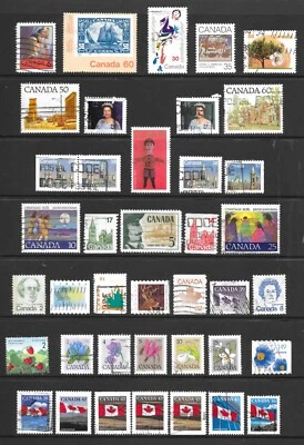 CANADA CARD OF 40 GOOD USED STAMPS 1965+ - Image 1 of 3