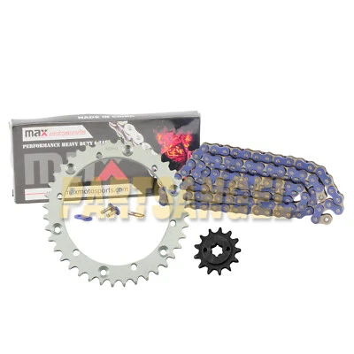 Kit de cadena de transmisión y piñones azules para Yamaha Blaster 200 YFS200 1988-2006 Foto 1 de 4
