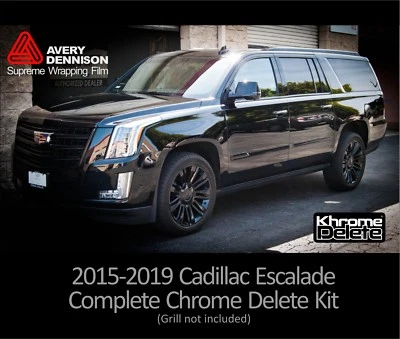 Chrome Delete Vinyl Overlay 2016-2019 Cadillac Escalade (Grill not included) - Image 1 of 4
