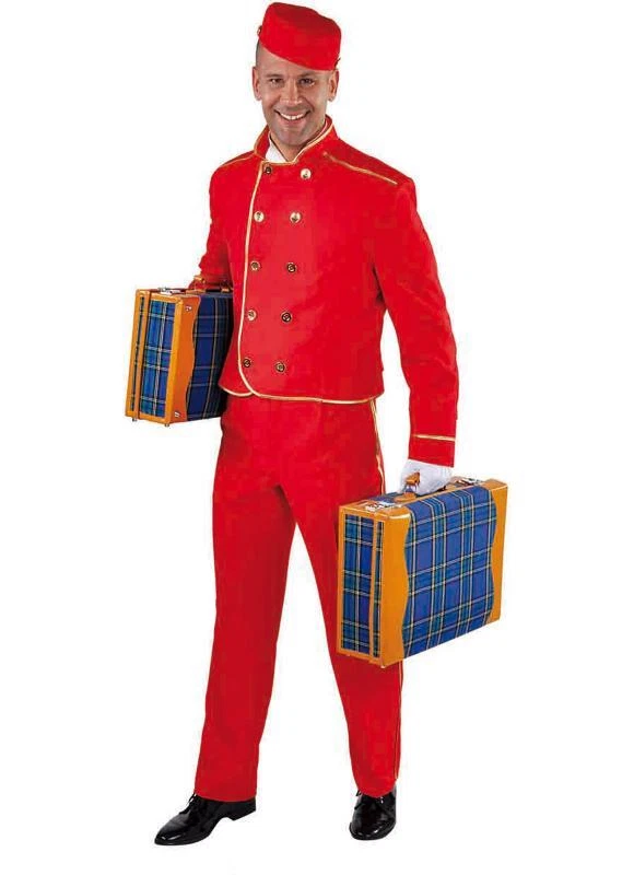 Page Pagen Boy Hotel Diener Zimmerdiener Liftboy Hausboy Kostüm Anzug Junge Hut