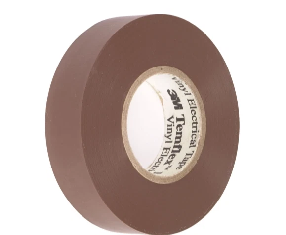 2pcs 3M Temflex Vinyl Electrical Tape 1700C (80C operating Temp) 66FT - Brown
