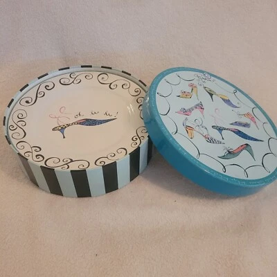 Set of 4 Designs ~ Rosanna "HIGH HEELS" ~  Salad / Dessert Plates ~ 8" Foto 1 de 4